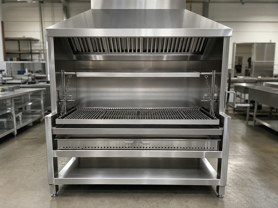 Churrasqueira industrial em inox na D6 Metais